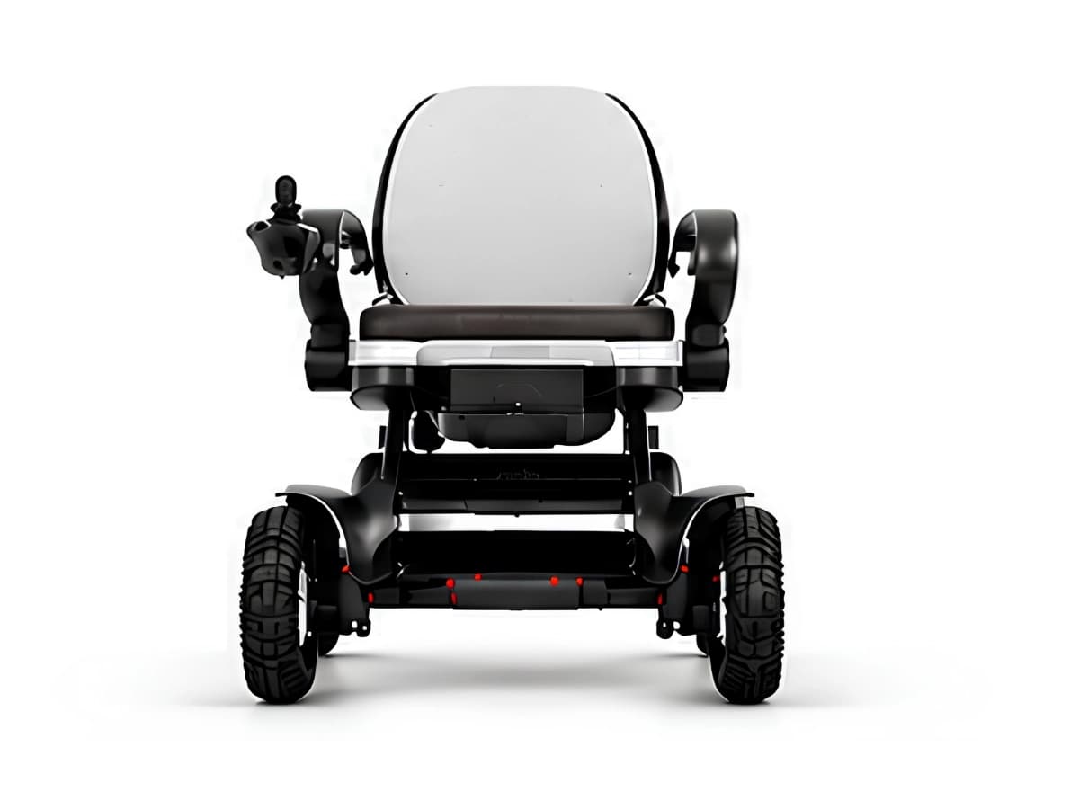 Glide Flex Foldable Electric Wheelchair (X-Fold, Adjustable Seat Height) front view