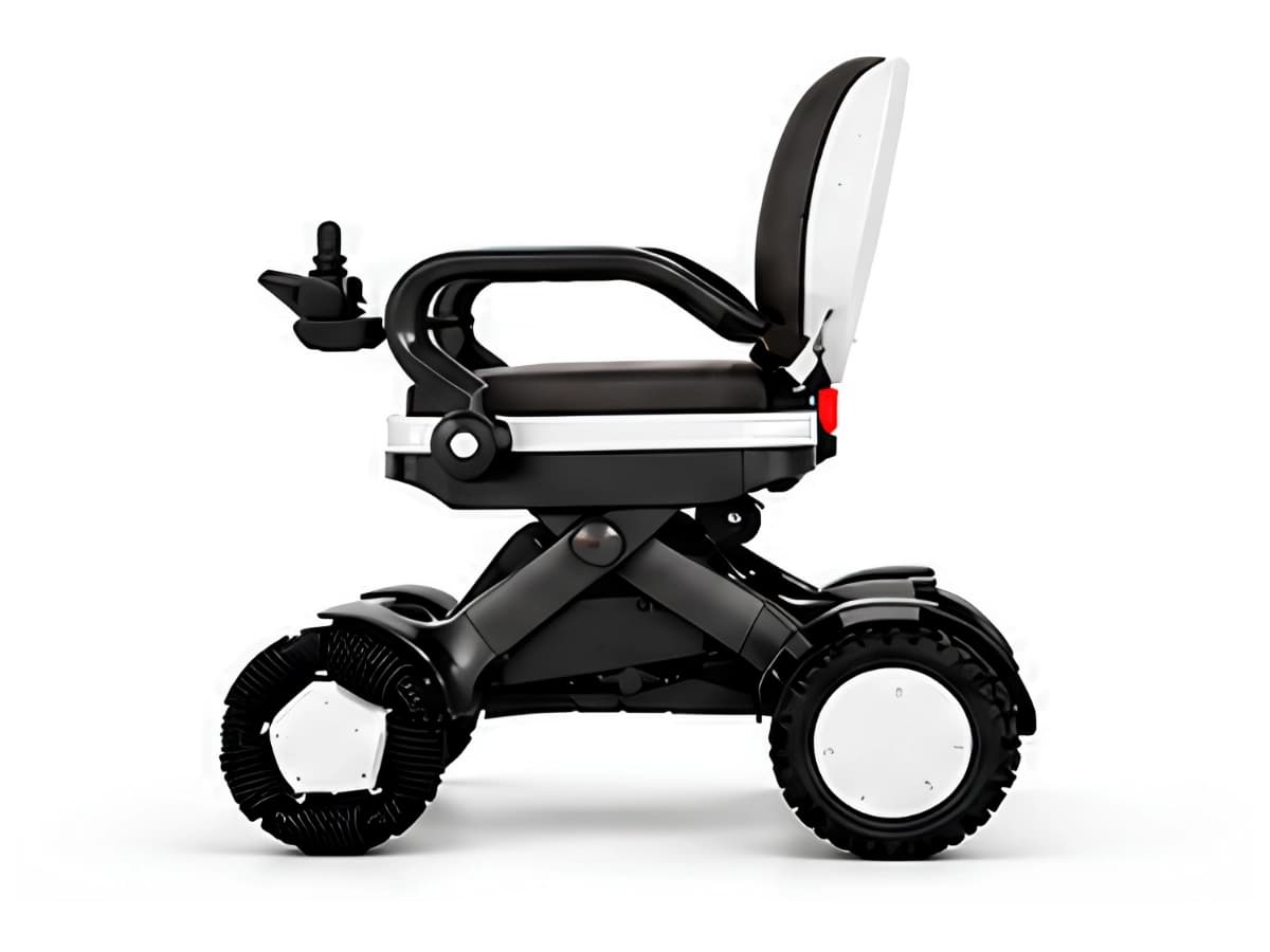 Glide Flex Foldable Electric Wheelchair (X-Fold, Adjustable Seat Height) side view