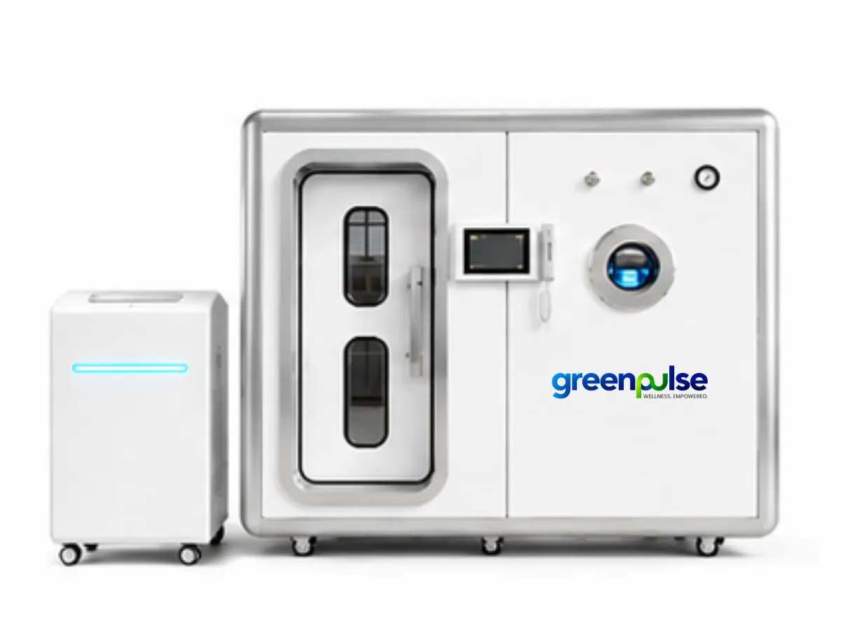 Oxa Cube Duo Hyperbaric Oxygen Chamber (HBOT, Double) front view