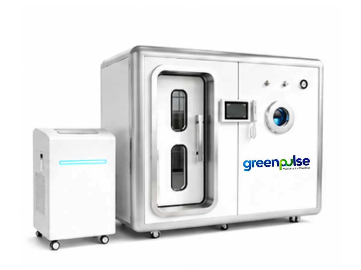 Oxa Cube Duo Hyperbaric Oxygen Chamber (HBOT, Double) side view