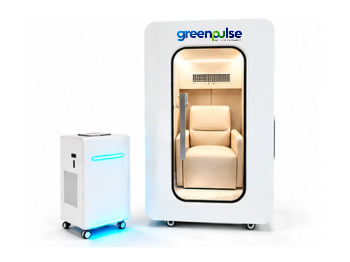Oxa Cube Solo Hyperbaric Oxygen Chamber (HBOT, Single) front view