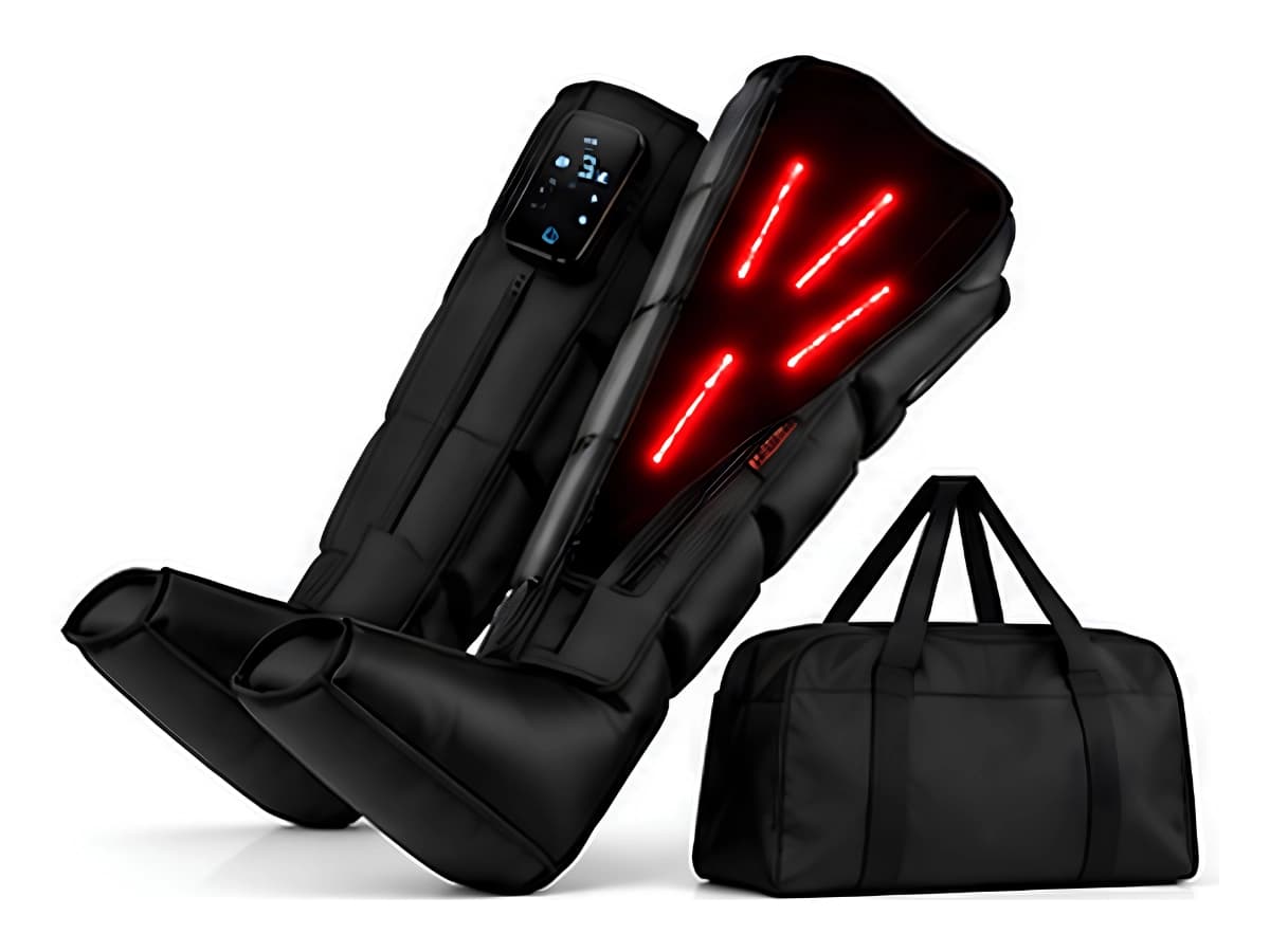 PulseWave Glow Wireless Compression Boots with Infrared Light side view