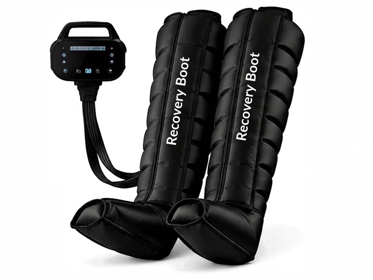 PulseWave Max 8-Chamber Rechargeable Air Compression Recovery Boots front view