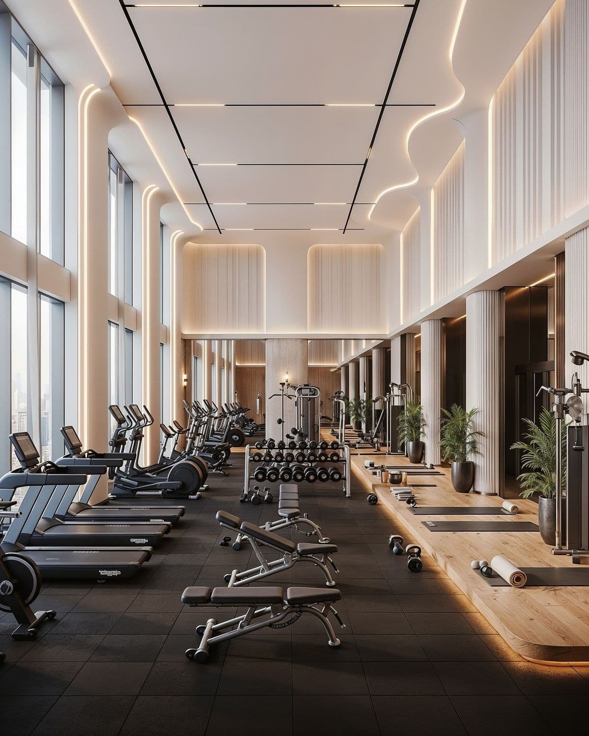 Premium gym recovery zone fitted with wellness equipment