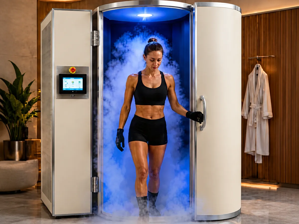 Arctic Zero Mini Cryotherapy Chamber in use