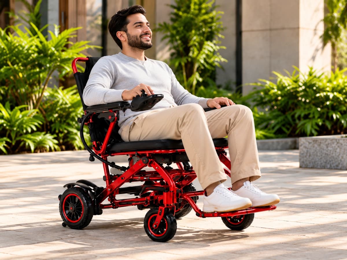Glide Trek 1 Electric Wheelchair in use