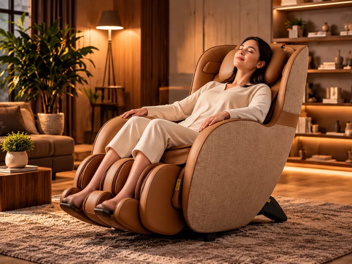 Serene Comfort SL Track Massage Chair in use